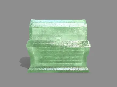 Chest statue Low-poly 3D model