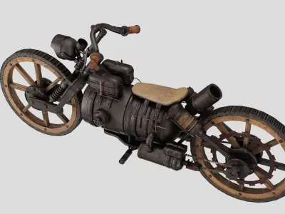 Steampunk Bike 3D model