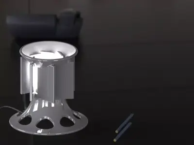 Molent table lamp with pencil Free 3D model