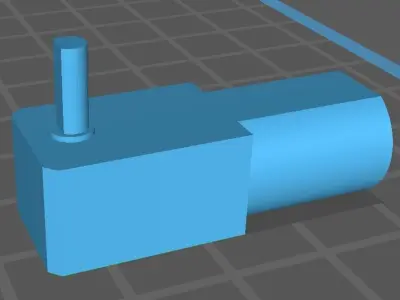 N20 motor shaft on side 3D print model