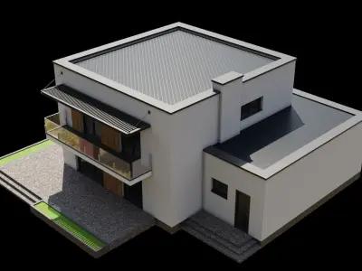 Modern House ID078 3D model