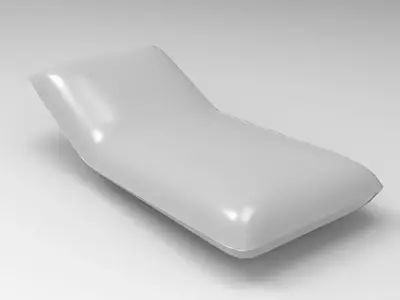 Sunny Loungers Low-poly 3D model