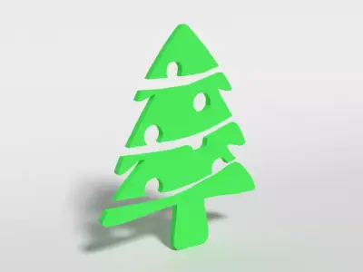 Low Poly Fir Tree Decorative Object Free low-poly 3D model
