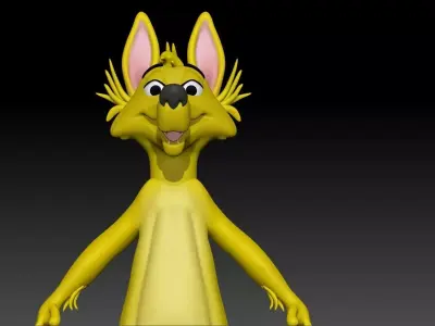 Fox cartoon - Updated Version  3D model
