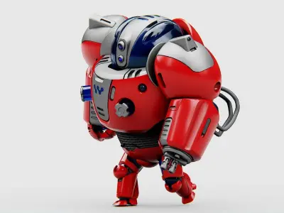 ASTRONAUT BOT Rigged for Unreal Engine - Unity - MIXAMO  3D model