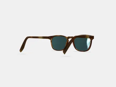 Elio Sunglasses in Black Walnut Low-poly 3D model