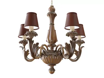 Chandelier Silvano Grifoni 5 lamp 3D model