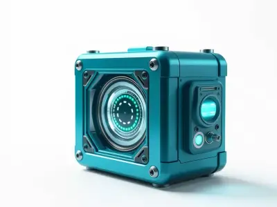 Futuristic Lens Device model pack Low-poly 3D model