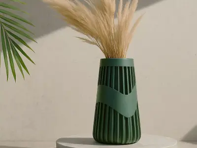 Modern Decoration Striped Vase - Geometric Vases 3D print model