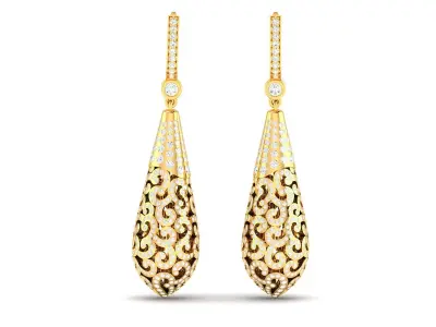 Women earrings 3D print model