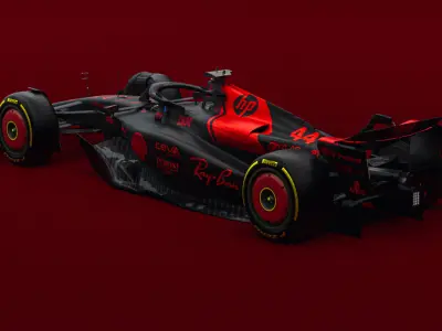 Ferrari SF-25 Black Edition Low-poly 3D model