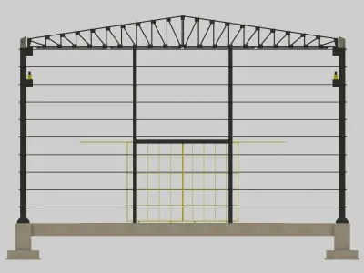 Steel Structure - Warehouse - Type-2 3D model