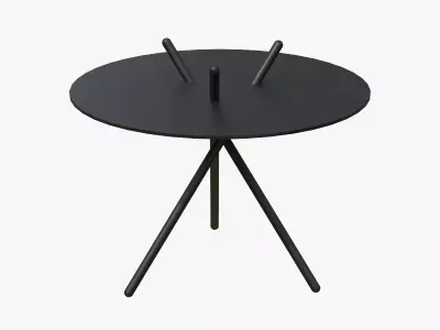 Micado Table-Black lacquered Low-poly 3D model
