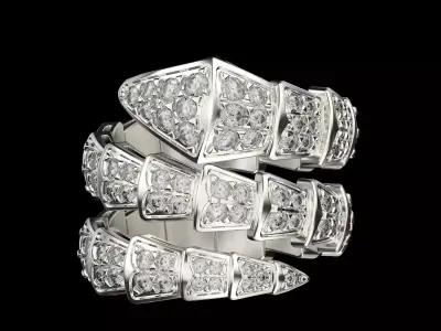 Serpenti Viper Ring 3D print model