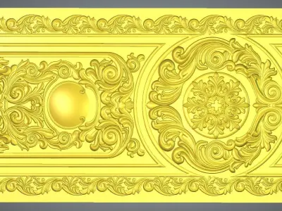door classical decoration 3D model