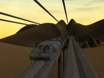 Superconductor Train Free low-poly 3D model