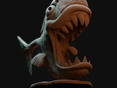 3d funny fish model 3D print model