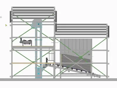 Dosing unit for aggregates 3D model