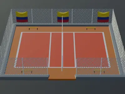 Volleyball Stadium - Colombia Low-poly 3D model