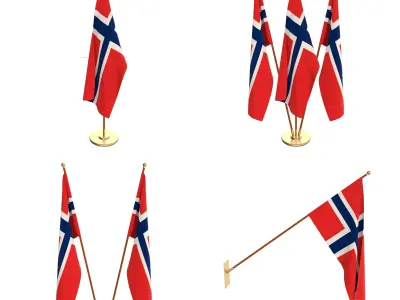 Norway Flag Pack 3D model