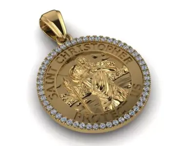Saint Christopher Pendant - San Cristobal 3D print model
