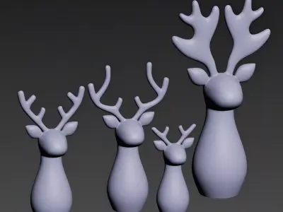 Reindeer  3dprint model for christmas 3D print model