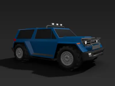Lowpoly SUV concept Low-poly 3D model