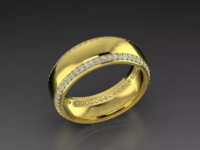 Diamond Jewelry Ring 3D print model 3D print model