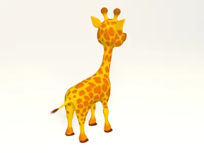 cartoon giraffe Low-poly 3D model get