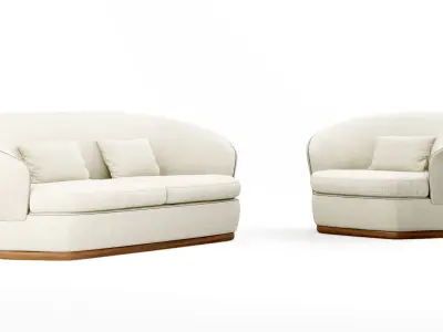 Giorgetti Tamino sofa and armchair collection 3D model