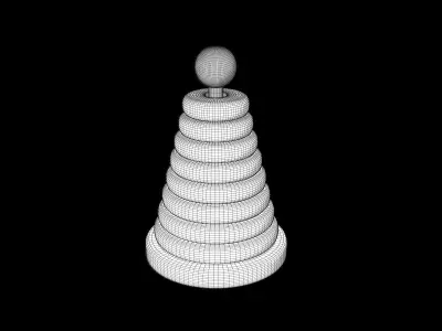 Stacking Rings Toy 3D model