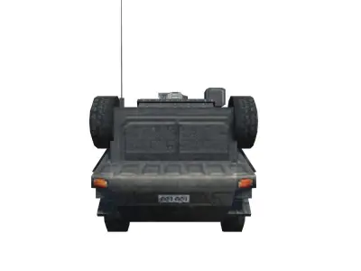 Armoured Car game-ready model Low-poly 3D model Free low-poly 3D model