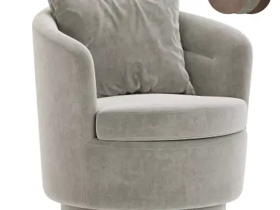 Viv Swivel Chair By westelm 3D model