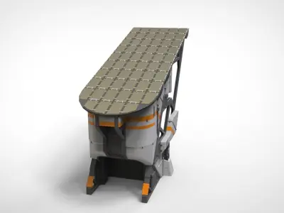 sci-fi solar collector 3D model