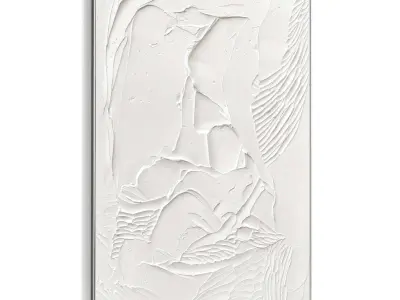 Plaster Two Photo Frame 416 Low-poly 3D model