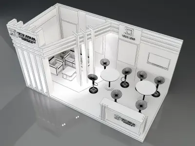 Booth Exhibition Stand a227 3D model