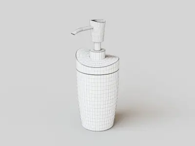 Wooden Soap Dispenser Low-poly 3D model