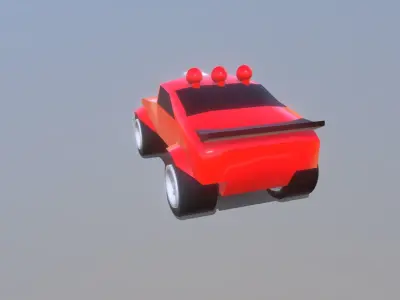 Rock N Roll Racing Inspired Racing Truck - Low Poly 3D Model Low-poly 3D model