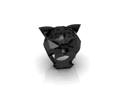 Faceted Panther Ring Free 3D print model