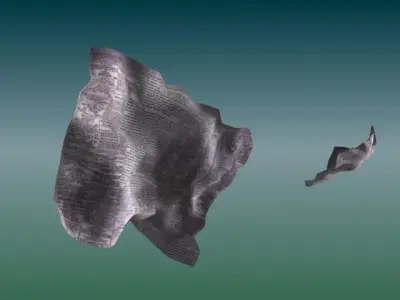 cloth simulated Low-poly 3D model