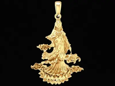 Luxury Dragon Phoenix Pendant Jewelry  1253 3D print model