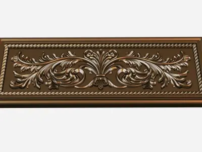Carved decor model for cnc 13 3D model