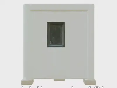 Portable Renewable Energy Unit for Small Settlements Low-poly 3D model