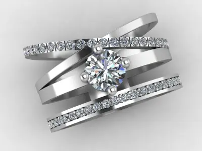 Massive diamond ring 3D print model