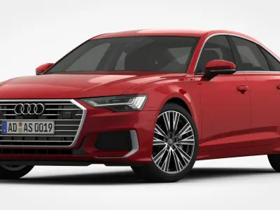 Audi A6 S-Line 2019 Detailed Interior 3D model