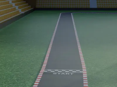 Race Track Low-poly 3D model