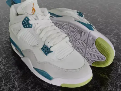 NIKE JORDAN 4 RETRO SB 3D SHOES - BLUE Low-poly 3D model