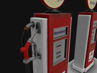 1960 Petrol pump 3D model