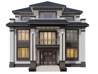 Three-Story Villa Exterior 3D model