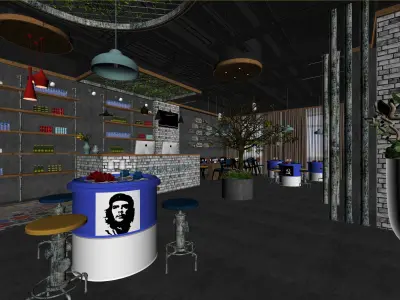 restaurant interior scenes 3D model